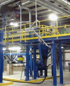 Central Vacuum system piping for AM Stabilizers
