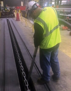 Using the VAC-U-MAX 15HP 1020MFG at the Cianbro fabrication and coating facility