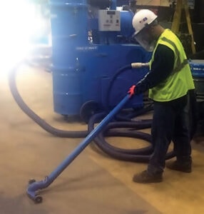 Using the VAC-U-MAX 15HP 1020MFG at the Cianbro fabrication and coating facility