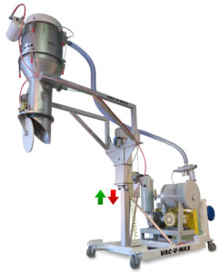 Mobile vacuum conveying system, engineered for flexible material transfer between process points, minimizing manual handling, dust, and operator effort.